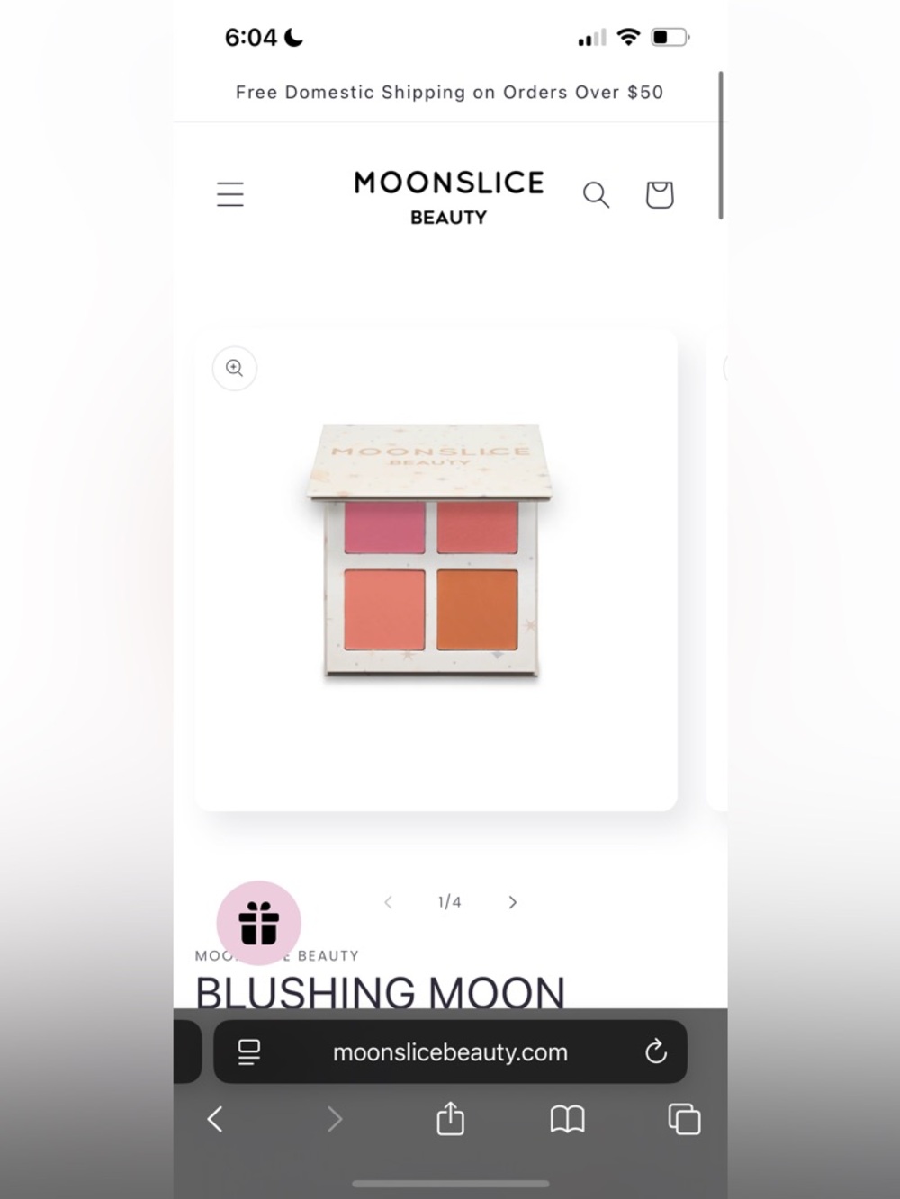 Moonslice Beauty Blushing Moon, 4 Universal Blushers, NIB, Brand New - Picture 3 of 5
